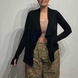 Anthropologie Dolan Black Drape Cardigan Sz S M